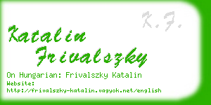 katalin frivalszky business card